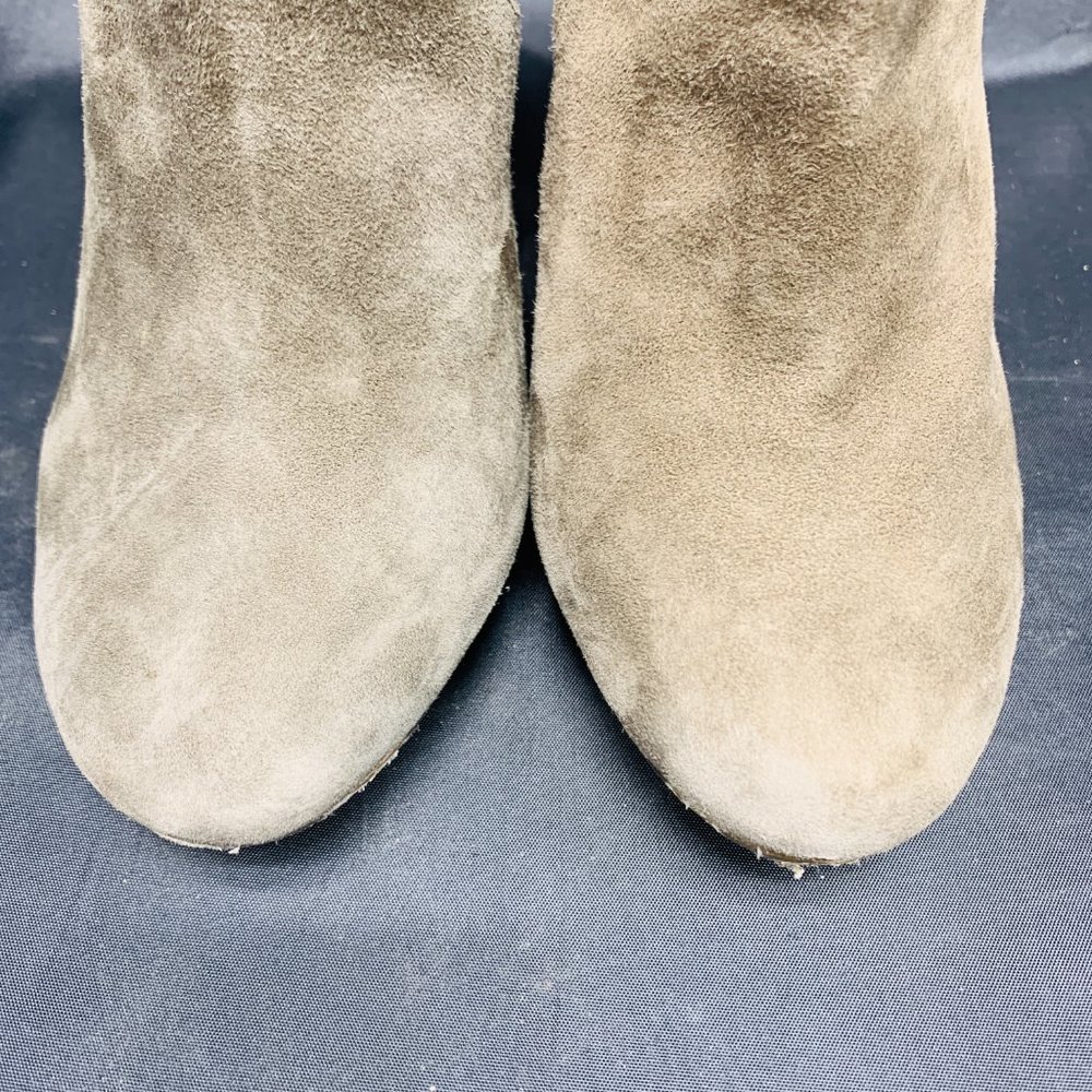 Alexandre Birman Grey Platform Snakeskin Wedges - image 3